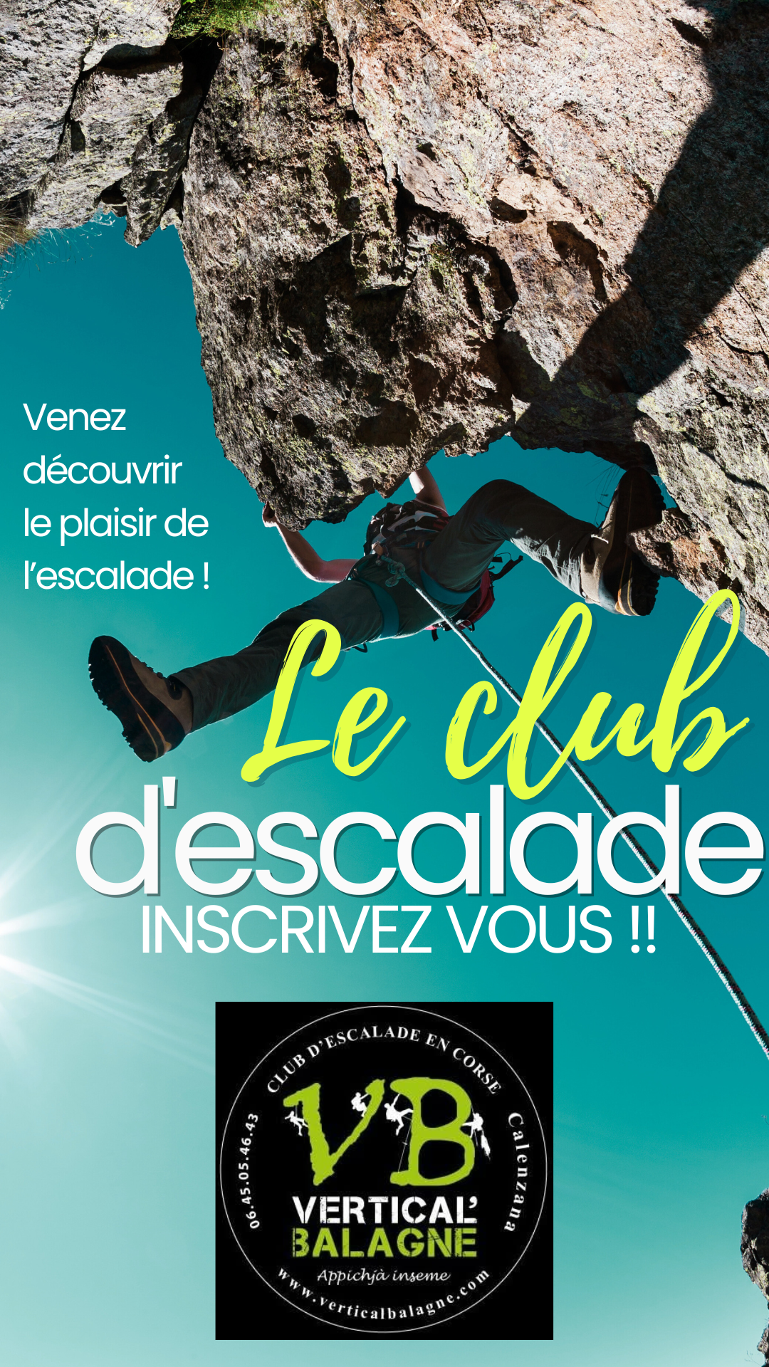 SORTIE ESCALADE EN FALAISE