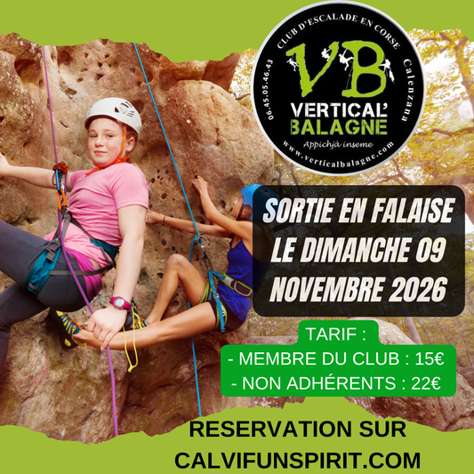 SORTIE ESCALADE EN FALAISE